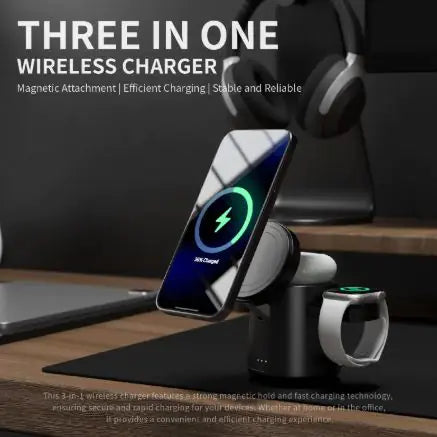 Magnetic 3-in-1 Wireless Charger